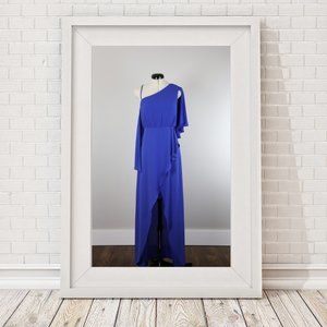 BLUE OFF SHOULDER DRESS